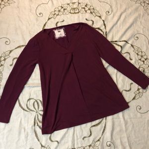 🔥Cupio v-Neck Maroon Blouse